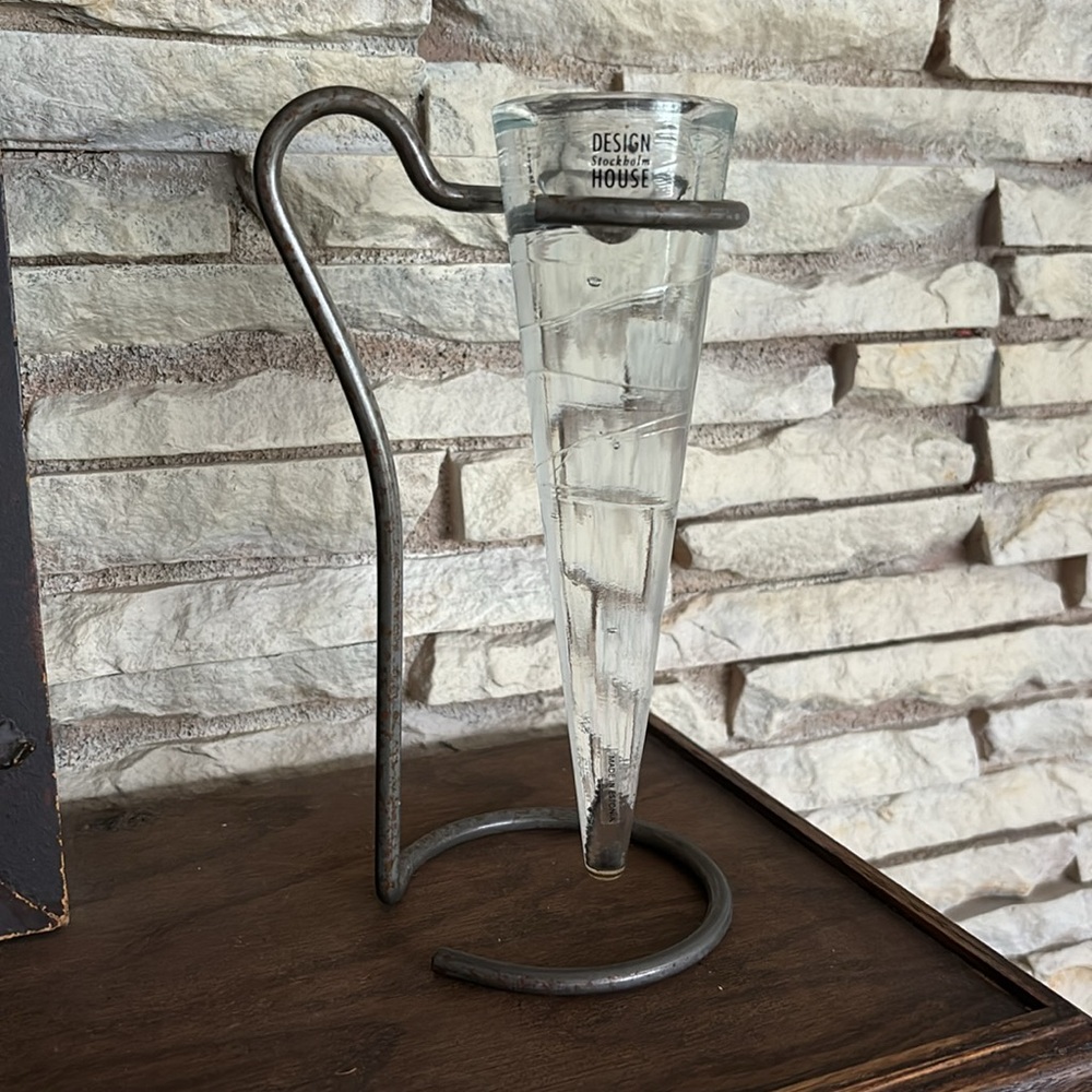 Vintage Design House Stockholm MCM Metal & Glass Candle Holder